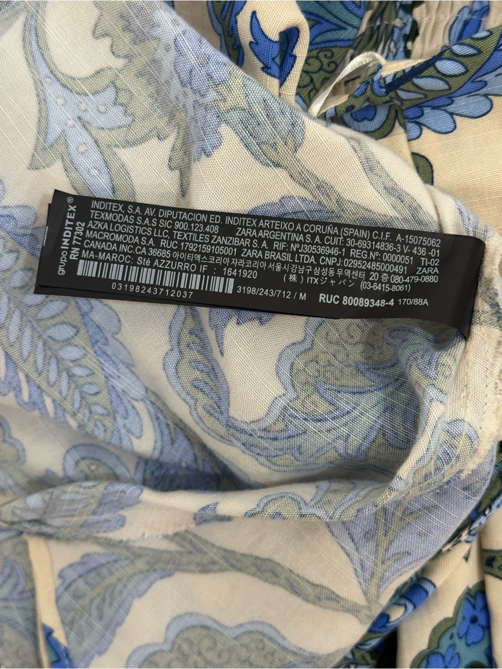 Zara The June Dress Blue Floral Maxi Dress NWT M $69.90 - Picture 9 of 9